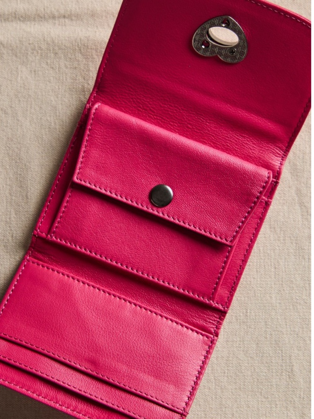 Free People Lock-It-Up Leather Wallet - Pink - Picture 3 of 5